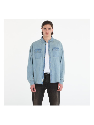 Риза AllSaints Gribbs Ls Shirt Faded Indigo M