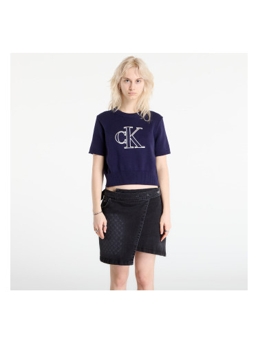 Пуловер Calvin Klein Jeans Logo Ss Top Sweater Purple L