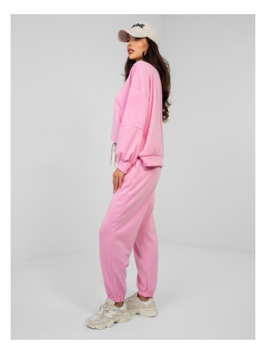 Розови спортни панталони с връзки