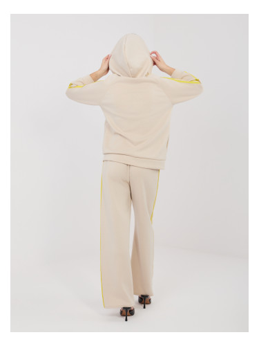 Бежов суитшърт с цип Rue Paris