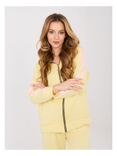 Жълт голям суичър с цип