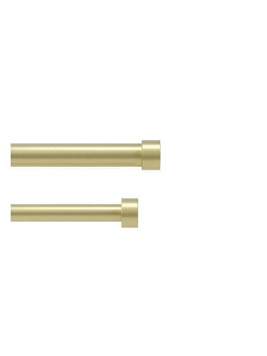 Телескопичен двоен корниз за пердета и завеси UMBRA CAPPA в цвят месинг - размер 167-304 см