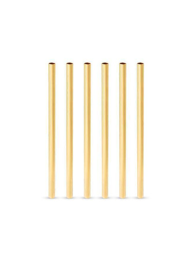 Къси коктейлни сламки VISKI Belmont Gold златни - 6 бр.