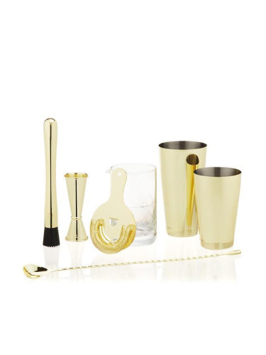 Сет за коктейли VISKI BELMONT от 7 части - цвят злато