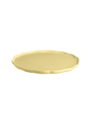 Керамично плато EMILE HENRY MADELEINE в бледожълт цвят - Ø31см