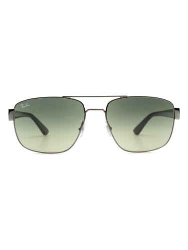 Ray-Ban RB3663 004/71 60 - правоъгълна слънчеви очила, мъжки, сиви