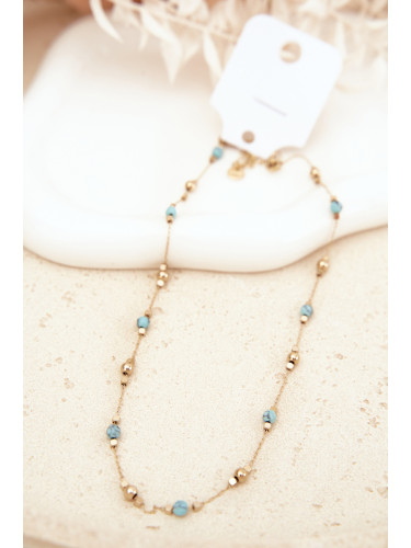 Колие Glam Chic с тюркоазени мъниста