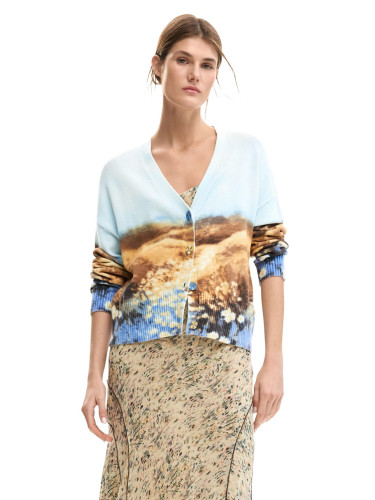Дамски кардиган Desigual с щампа