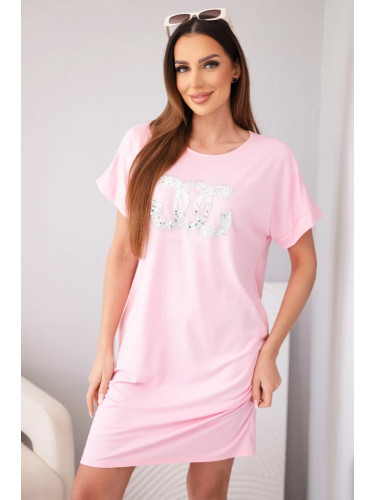 Дамска рокля Kesi с къс ръкав и щампа