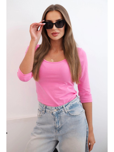 Розова тениска с кръгло деколте Kesi