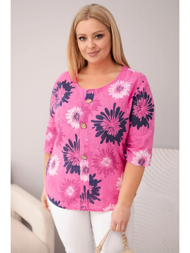 Дамска блуза Kesi с големи размери и къс ръкав