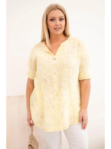 Дамска блуза с големи размери и къс ръкав