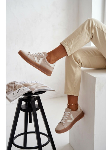 Дамски маратонки Vinceza бежови