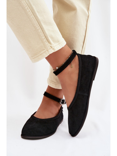 Балерини Big Star, изработени от естествен велур