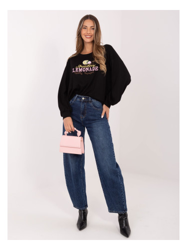 Черен дамски суитшърт RUE PARIS