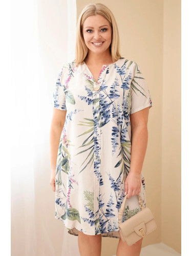 Дамска рокля от вискоза с големи размери Kesi Włoski