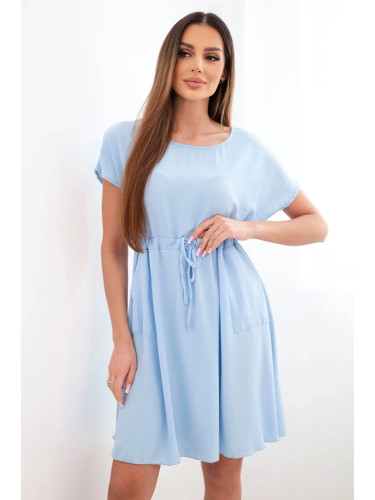 Дамска рокля Кеси с къс ръкав