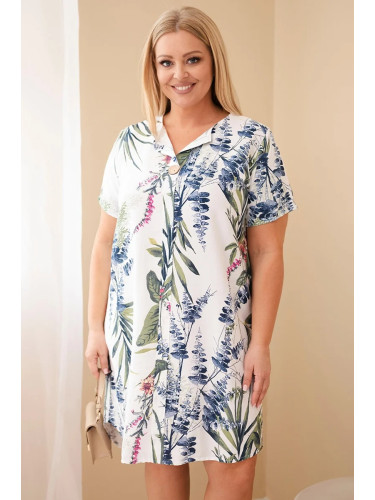 Рокля с къс ръкав в голям размер