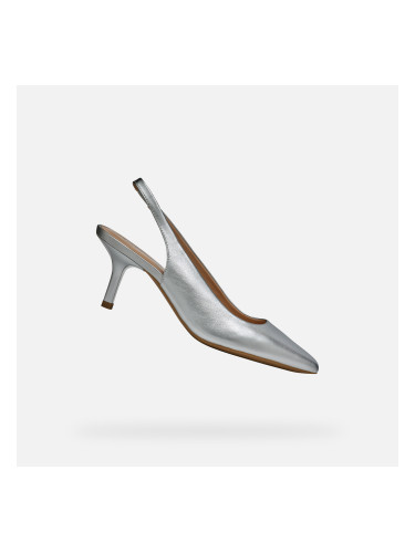 Сребърни дамски обувки Geox Kleopy