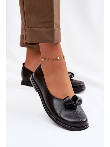 Дамски кожени мокасини Zazoo 379 черни