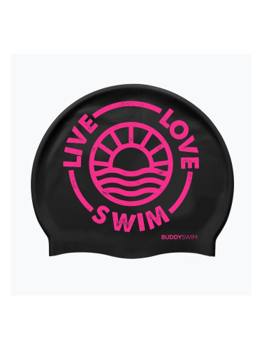 BuddySwim LLS2 Силиконова шапка за плуване черна / розова