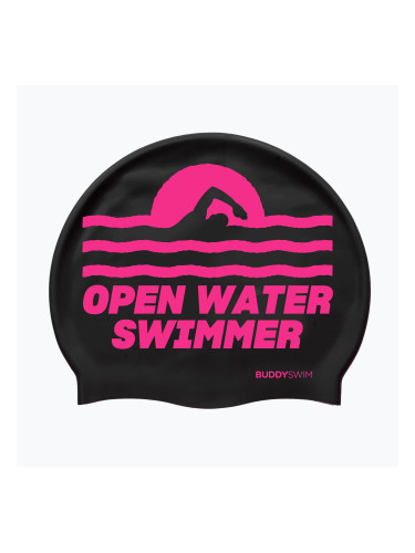 BuddySwim OWS Силиконова шапка за плуване черна / розова