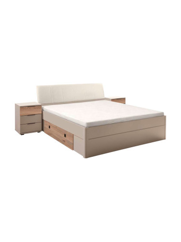 ЛЕГЛО С ТАПИЦИРАНА ТАБЛА ТЕСОНА 185/234/97 СМ ЗА МАТРАК 180/200 СМ В КАШМИР И ДЪБ МАУВЕЛА