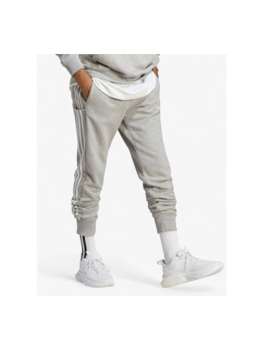 ADIDAS Essentials French Terry Tapered Cuff 3-Stripes Pants Grey