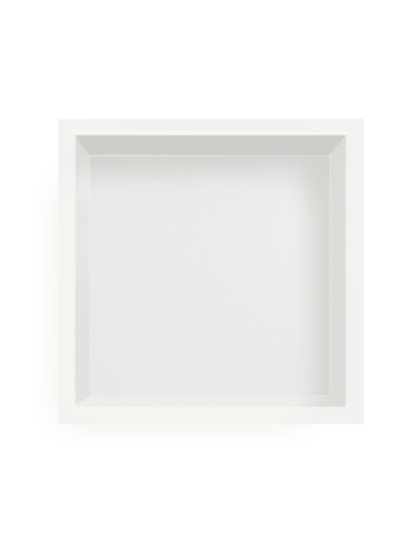 Бял вграден рафт Wall Box One White 30x30 см от неръждаема стомана