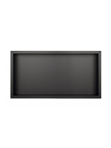 Черен вграден рафт Wall Box One Black 60x30 см от неръждаема стомана