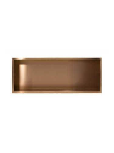 Вграден рафт Wall Box One Copper 90x30 см от неръждаема стомана, Мед