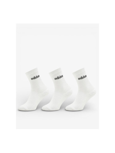 ADIDAS 3 Packs Enjoy Summer Mid Cut Crew Socks Black