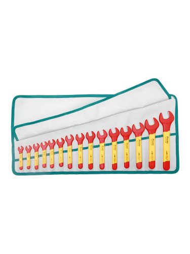 Комплект стандартни гаечни ключове, 15бр.,  1000V, 6~24 номер, PK-2811M, PRO'S KIT