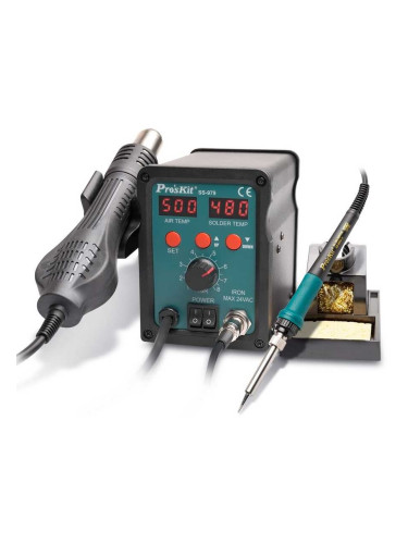 Станция за запояване и горещ въздух, SS-979E, 110VAC, 60W, LED, PRO'S KIT