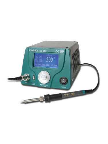 Станция за запояване, SS-259B, 230VAC, 90W, LCD, USB, PRO'S KIT