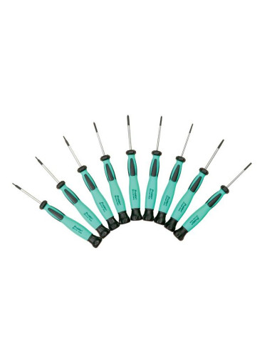 Комплект отвертки, часовникарски, ванадиева стомана, 9 броя, SD-0839, PRO'S KIT