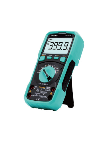 Мултицет MT-1710N, LCD, Vdc, Vac, Adc, Aac, Ohm, F, °C, температура, True RMS, PRO'S KIT