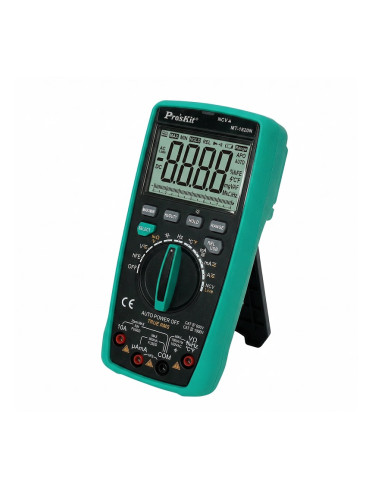 Мултицет MT-1820N, LCD, Vdc, Vac, Adc, Aac, Ohm, F, °C, температура, USB, True RMS, PRO'S KIT
