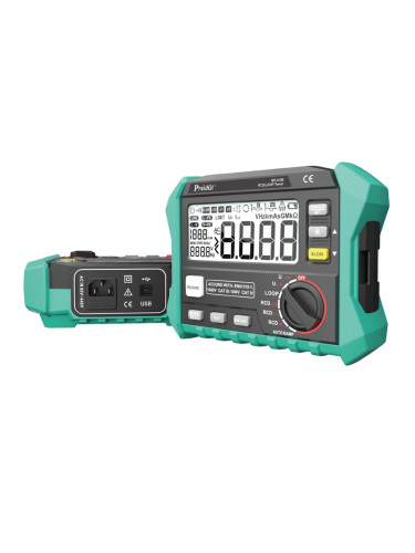 Тестер за дефектнотокова защита, LCD 4 цифри, до 440VAC, USB, MT-4109, PRO'S KIT