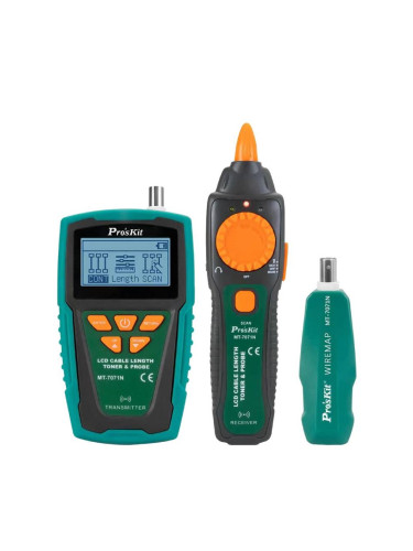 Тестер за компютърни мрежи, MT-7071N, за дължина, F, UTP, STP, PRO'S KIT