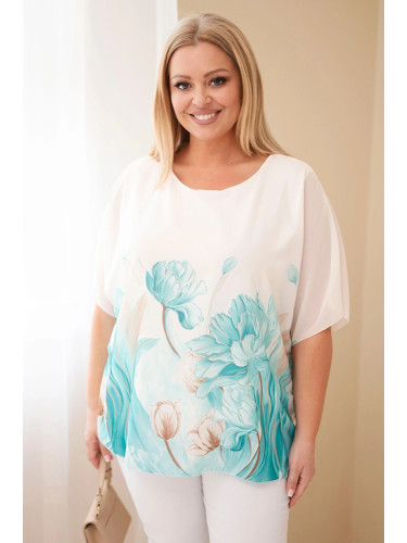 Блуза Kesi plus size с флорален принт