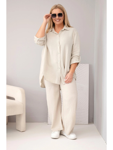 Дамски комплект от муселин с големи размери Kesi Włoski