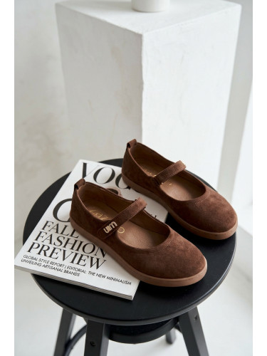 Кожени велурени балерини Zazoo