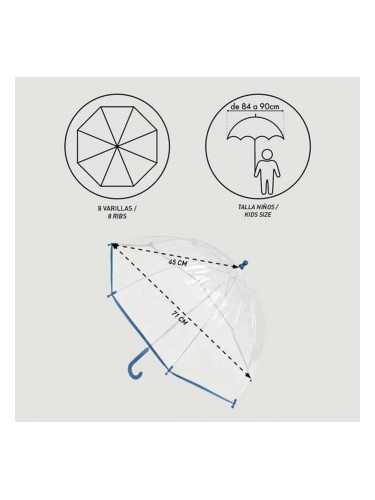 Извит чадър Minnie Mouse 2400-0512 Червен 100 % POE 45 cm