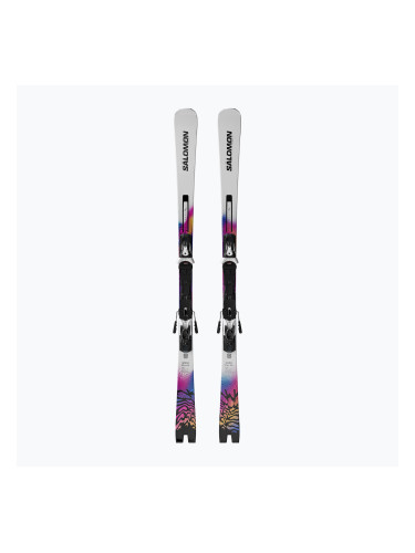 Ски за спускане Salomon E Addikt Pro 66 + автомати MI12 GW white/race blue/rhodamine