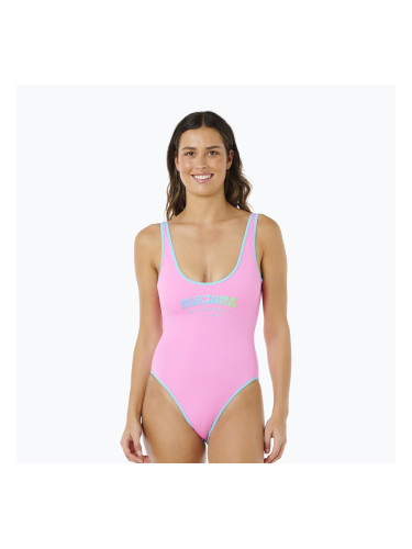 Цял бански костюм Rip Curl Surf Puff light pink
