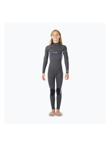 Детски неопренов костюм за плуване Rip Curl Dawn Patrol Back Zip 4/3mm GB Jr charcoal grey