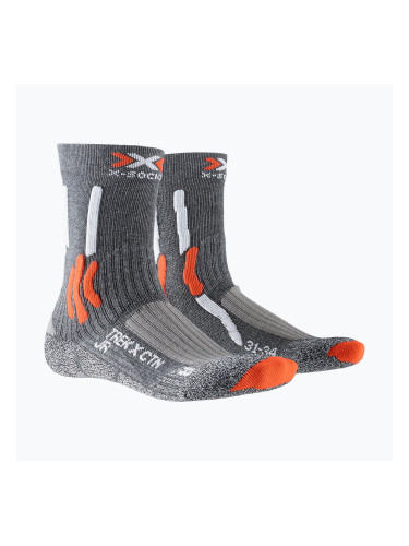 Чорапи X-Socks Trek X CTN stone grey melange/ x-orange