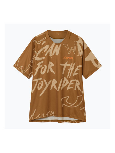 Мъжка тениска за колоездене Endura Singletrack Print trail bronze