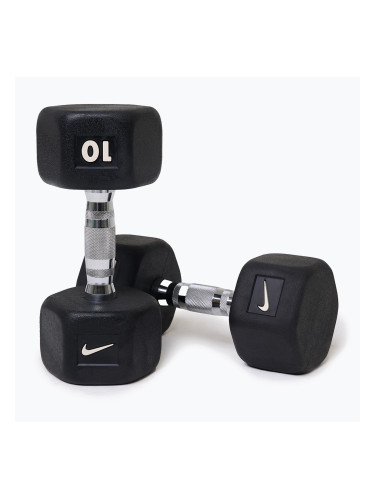 Дъмбели Nike Strength Hex Dumbbell 2 x 10 kg black/white